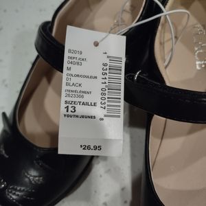 Embroidered cat girls dress shoes